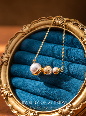 半包珠优雅新中式可调节项链