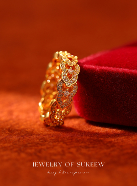 SUKEEW/酥可 「祥纹」新中式镂空葫芦戒指女轻奢气质简约优雅指环