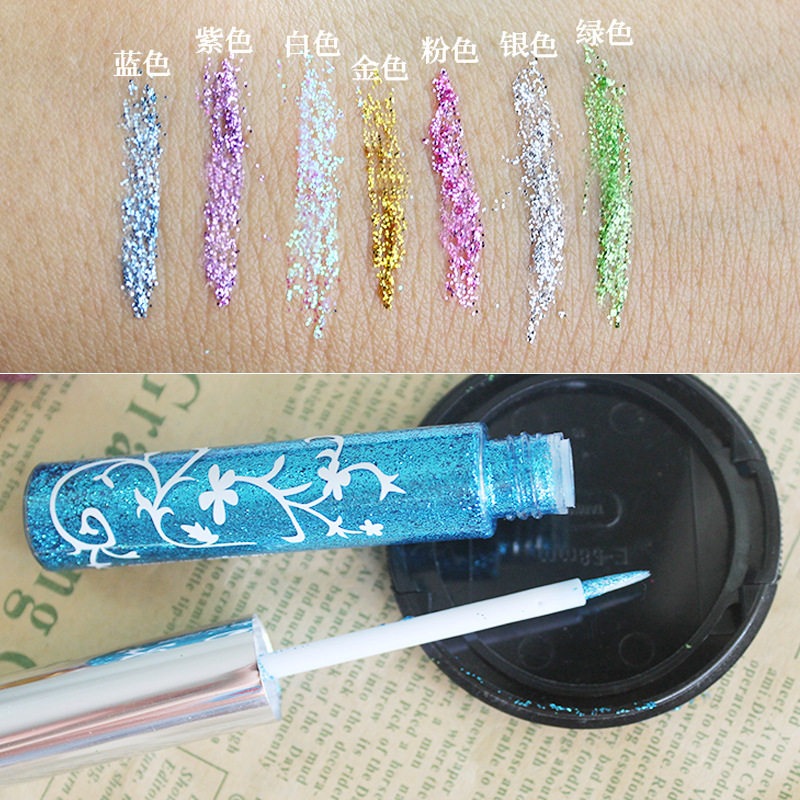 舞台妆彩妆专用亮片闪粉眼影液体眼线亮晶晶超闪学生演出儿童彩妆