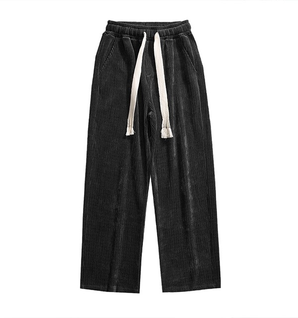 Clear warehouse leakage foreign trade original single -tail cloak pants, men's tide brand loose straight tube sports wide -leg casual trousers