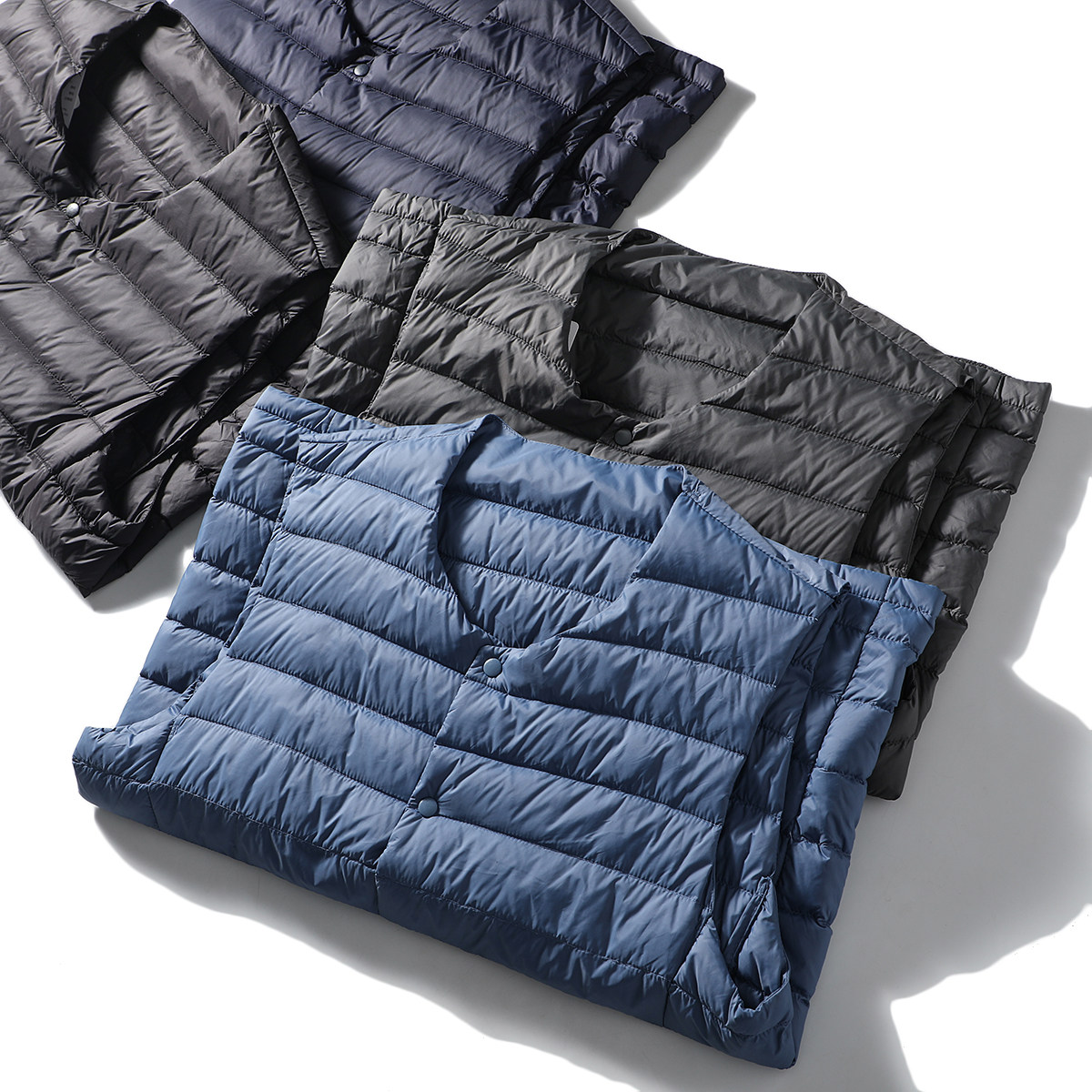 实用！90白鸭绒！可收纳！冬季男士轻盈保暖无领羽绒服背心马甲潮,淘宝优惠券,粉丝福利购,淘宝优惠卷