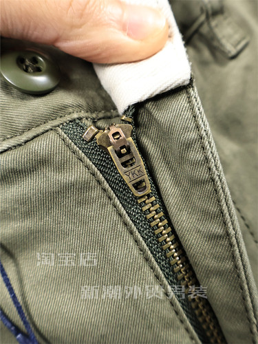 老美都在穿【全棉洗水纱卡】春夏男纯色薄款直筒工装裤伐木休闲裤 - 图1