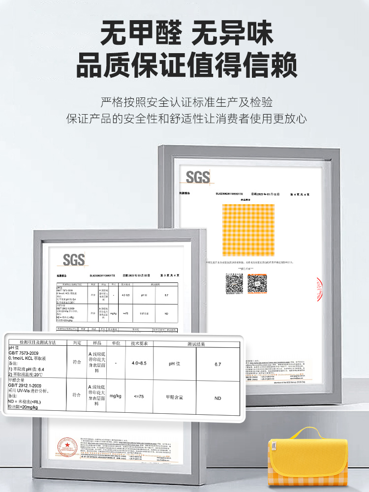 野餐垫防潮布户外露营便携防水加厚野炊野外郊游地垫草坪春游垫子 - 图2