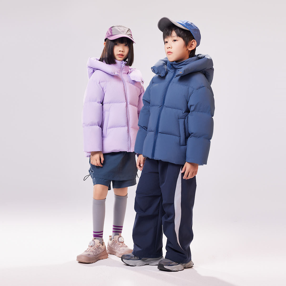 EBAER儿童羽绒服男童连帽羽绒面包服3防保暖女童2024新款加厚外套