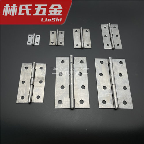 三角牌方形3寸铁合页厚橱柜门窗箱包微型普通工艺品盒子6孔合页 - 图2
