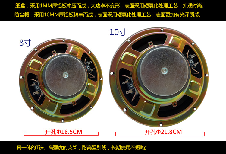 车载8寸10寸低音炮喇叭超薄低音炮汽车音响重低音喇叭改装音箱-图2