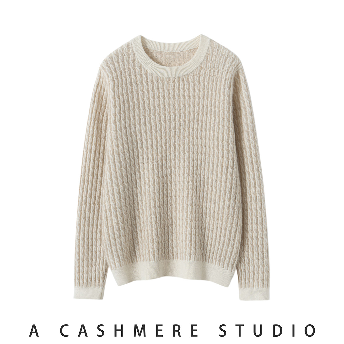 恒源祥新款100%纯山羊绒衫女圆领拼色扭花宽松毛衣麻花针织打底衫,淘宝优惠券,粉丝福利购,淘宝优惠卷