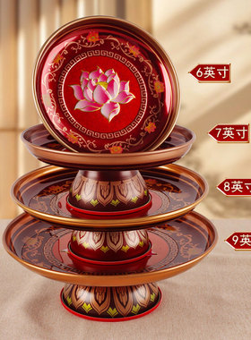 财神爷供果果盘上贡水果盘