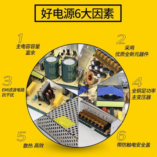 220转DC24V直流开关电源1A2A3A5A10A15A20A500W1000W大功率变压器 - 图0