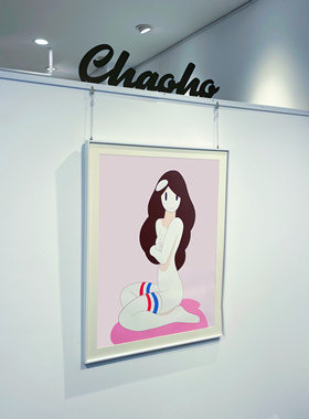 天野健粉色少女艺术潮流装饰画