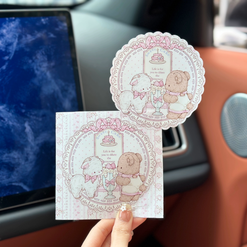 Pink berry原创兔熊女孩童话集封口贴贴纸烘培包装出卡打包好物,淘宝优惠券,粉丝福利购,淘宝优惠卷
