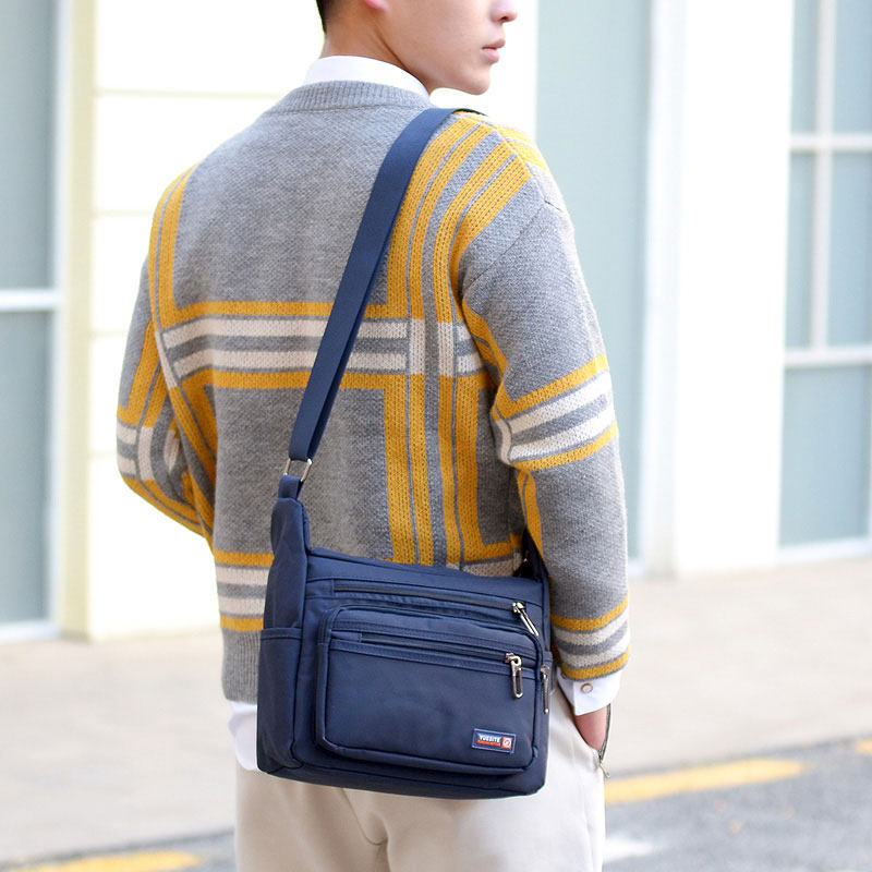 休闲男包2021新款防水尼龙斜挎包 艾果果箱包男士包袋