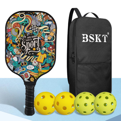 BSKT匹克球拍板碳纤维板球专业儿童全套皮克球板拍pickleball球拍 - 图0