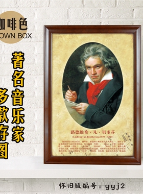 贝多芬莫扎特音乐家海报肖像挂图