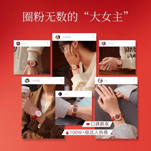 海鸥表女士手表女款轻奢镂空机械表时尚腕表送女友礼物母亲节礼物 - 图2