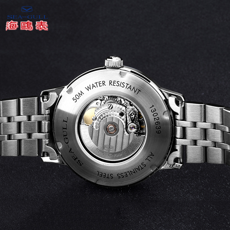海鸥情侣简约防水钢带男款女士对表 海鸥表国产腕表