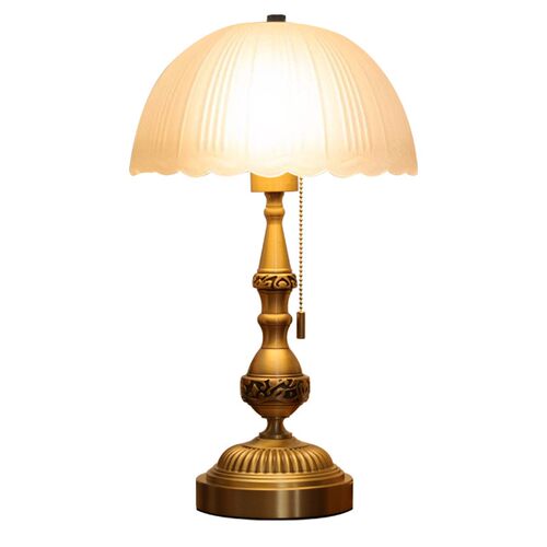 欧式美式现代简约全铜台灯主卧室床头灯客厅家用温馨浪漫拉线调光 - 图3