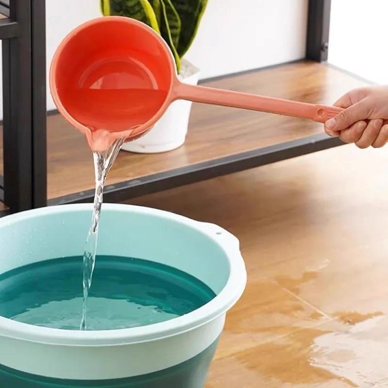 长柄水瓢漂流舀子水瓢儿童洗头勺子家用厨房加厚塑料水勺洗澡舀 - 图0