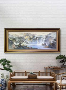 客厅风景画纯手绘油画陶学仕画家玄关欧式山水画天津鼓楼艺术馆