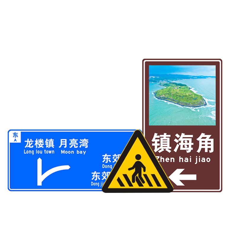 景区标志牌定制单双悬臂f型立杆交通标志牌定制单悬臂交通标志杆-图3