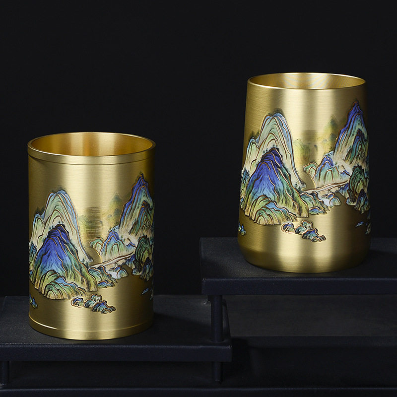 茶道六君子黄铜功夫茶具配件彩绘6君子套装泡茶工具茶刷刀勺茶夹,淘宝优惠券,粉丝福利购,淘宝优惠卷