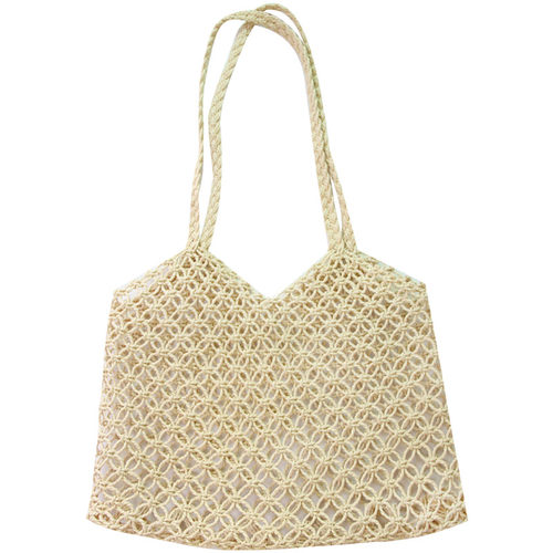 Mimoi复古编绳ins风镂空手工编织单肩包手提袋沙滩泳衣旅行包手袋 - 图3