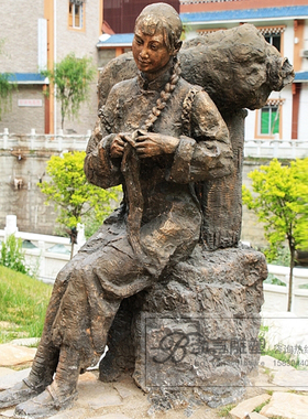 渤言雕塑玻璃钢仿铜观赏复古