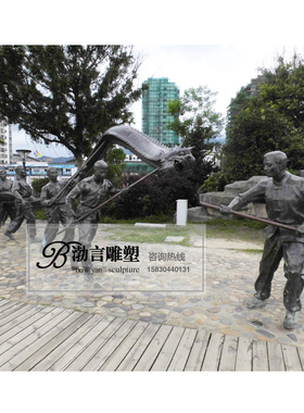 人物雕塑民俗渤言雕塑玻璃钢仿铜