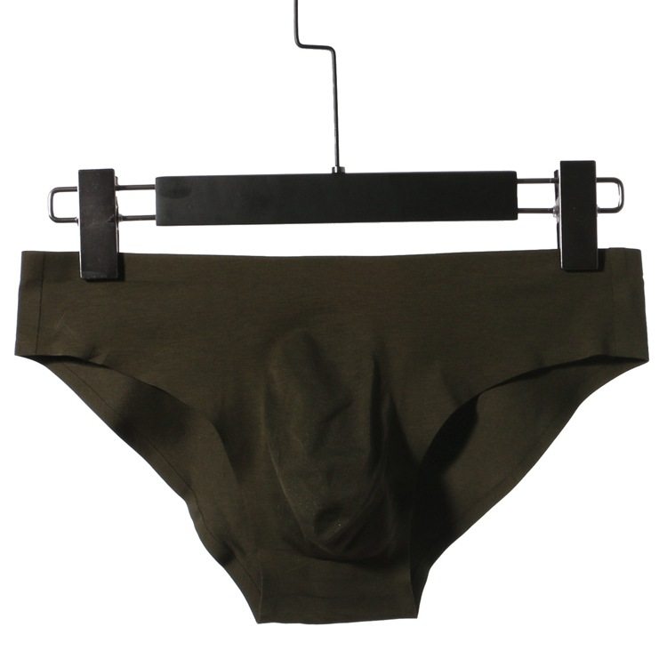 莫代尔棉无缝内裤一片式低腰三角裤男弹力紧身激凸纯色无痕打底裤,淘宝优惠券,粉丝福利购,淘宝优惠卷