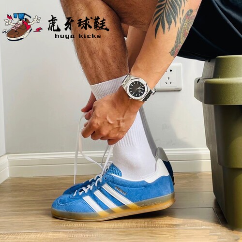 虎牙球鞋Adidas Gazelle Indoor阿迪达斯低帮复古休闲板鞋 HQ8717 - 图0