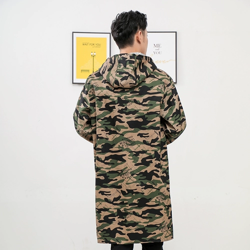 Камуфляжный длинный лонгслив с капюшоном для работы подходит для мужчин и женщин, свободный крой