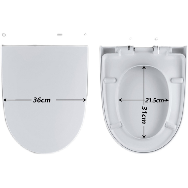 通用马桶盖 缓降加厚 加宽大长U型坐便盖板 - 图1