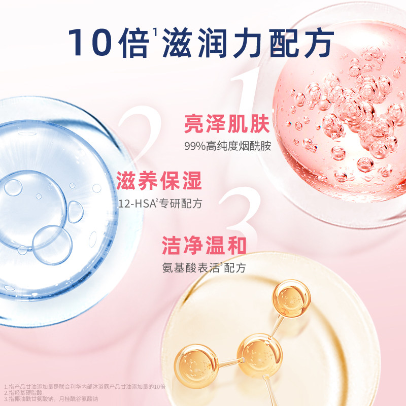 多芬樱花白桃/拿铁沐浴泡泡沐浴露 联合利华沐浴露