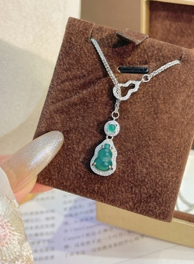 葫芦吊坠女轻奢毛衣链925银链