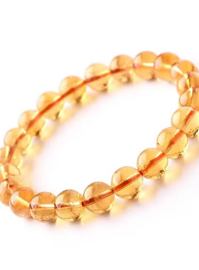 天然黄水晶手链旺财运聚财巴西黄水晶手串黄色饰品礼物