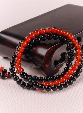 天然佛珠手串水晶饰品黑玛瑙