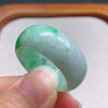 No. 23 Myanmar natural A-grade jade T1265 inner diameter 20.6-10.6-3.8mm positive green tire ring finger