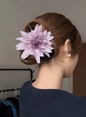 超仙海葵花朵发夹头发卡子侧边夹