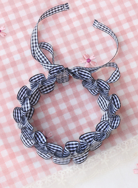 choker黑白项圈系带软妹风锁骨链