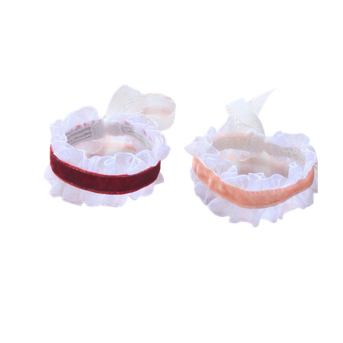 宽2.5CM蕾丝系带手环日系女仆洋装配饰品黑色粉色天鹅绒手环腕带 - 图3
