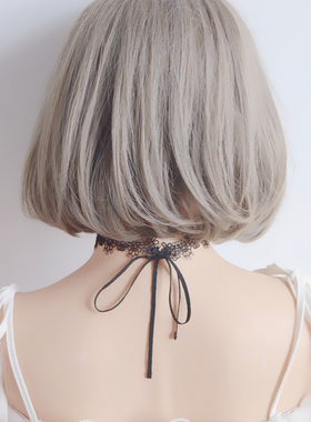 女绑带蝴蝶结锁骨链颈带项圈