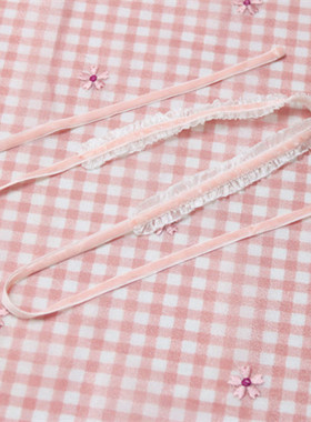 choker厘米系带木耳边墨绿色项圈