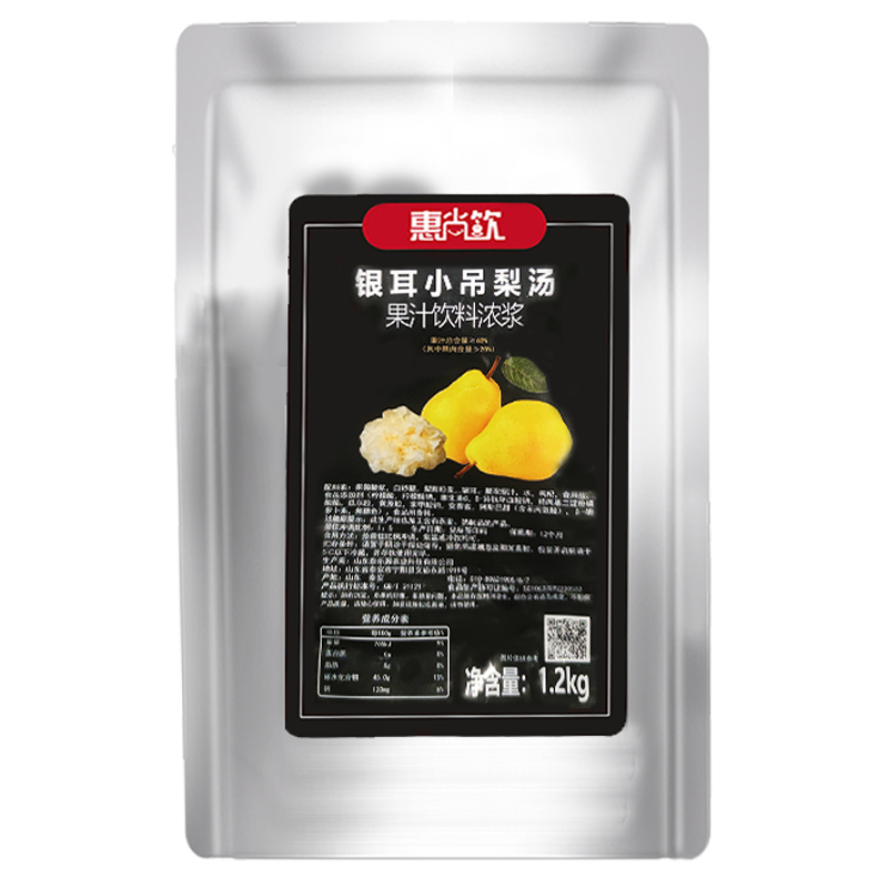 惠尚饮银耳小吊梨汤1.2kg果汁饮料浓浆浓缩珍珠奶茶店原料商用 - 图3