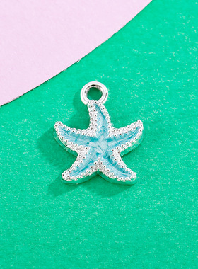 珠光海星挂件吊坠五角星滴油电镀饰品配件diy手链项链服饰材料·