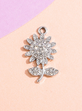 时尚个性向日葵配饰挂件耳环发饰DIY小吊坠手工饰品项链配件材料