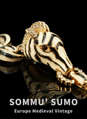 金色马复古手镯中古手饰链条