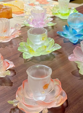 琉璃十二花神茶杯咖啡杯全套礼盒