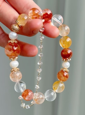 杭州灵隐文创灼灼鲤光福有锦鲤喜乐安安精致百搭多宝文玩手串3650