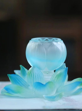 杭州景区文创十二花神杯琉璃摆件