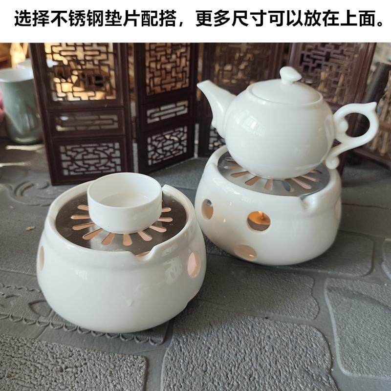 温茶炉玻璃花茶壶蜡烛加热煮茶炉陶瓷底座酒店餐厅加热菜保暖茶器,淘宝优惠券,粉丝福利购,淘宝优惠卷